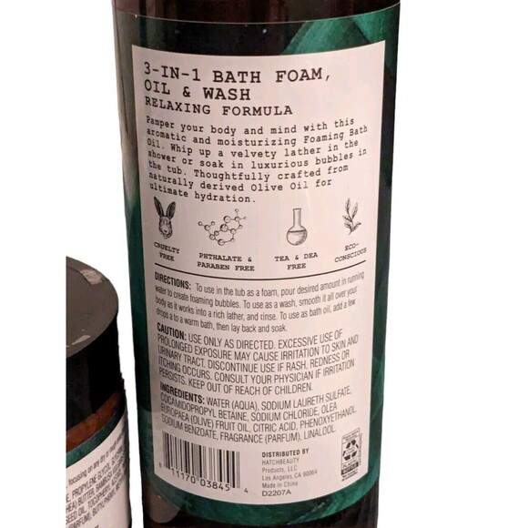 Five Deep Breaths Eucalyptus & Tea Tree Bath Set - Wash, Scrub, Body Cream - NEW - Picture 9 of 13